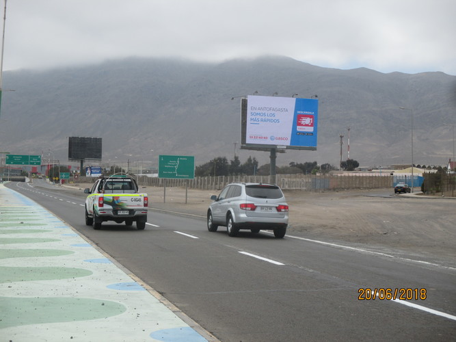 Antofagasta | Av Perez Zujovic al llegar a Rotonda P.A.C s-n | Unipole